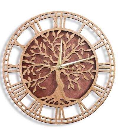 Horloge bois Arbre de vie