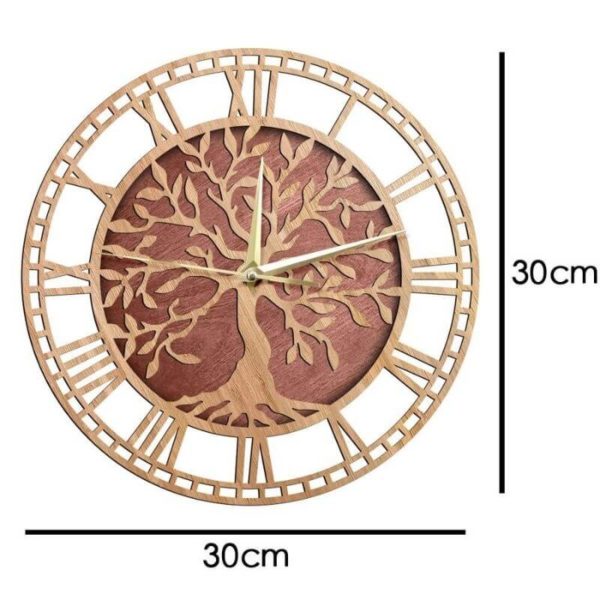 Horloge bois Arbre de vie dimensions