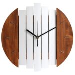 Horloge bois et blanc