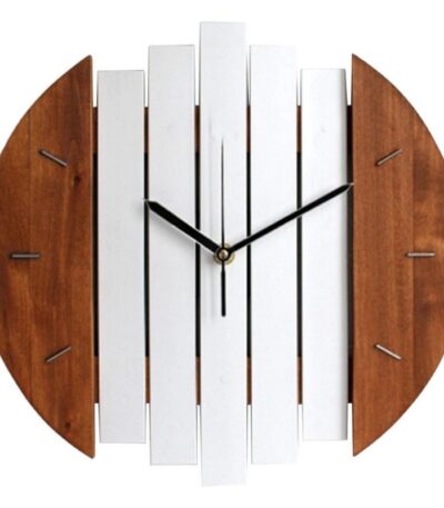 Horloge bois et blanc