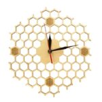 Horloge bois nid d'abeille