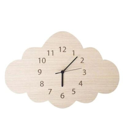 Horloge bois nuage