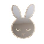 miroir bois lapin