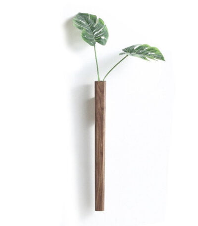 Vase en bois murale noyer massif